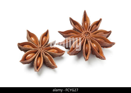 Star anise seed on white background Stock Photo