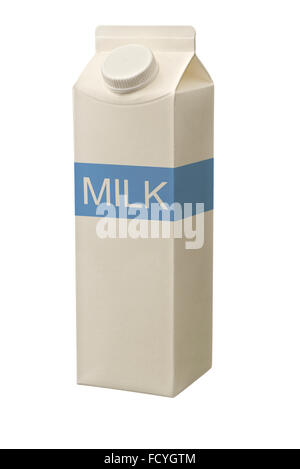 milk carton box isolated on white. Stock Photo