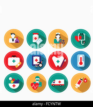 Set of pictogram icons related to hospital Stock Photo - Alamy