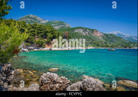 Adriatic sea coast view. Stock Photo