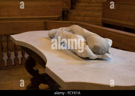 Biblioteca dell'Archiginnasio. Anatomical Theatre of the Archiginnasio. Ancient University of Bologna. Stock Photo