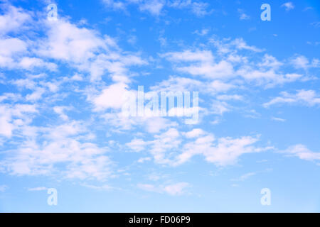 Summer blue sky and clouds, may be used as background Stock Photo