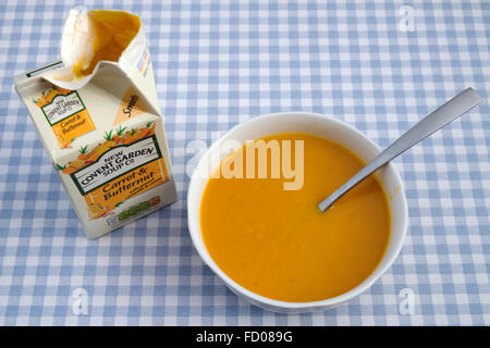 New Covent Garden Soup Company Carrot & Butternut Stock Photo