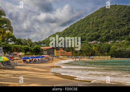 Reduit Beach St. Lucia West Indies Stock Photo