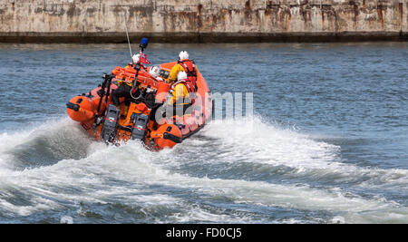 RNLI lifeboat display in Staithes Stock Photo - Alamy