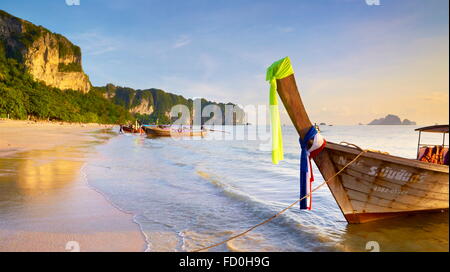 Thailand - Krabi province, Phang Nga Bay, sunset time on the beach