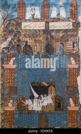 Minuature in Islamic Museum in Tehran, Iran. Stock Photo