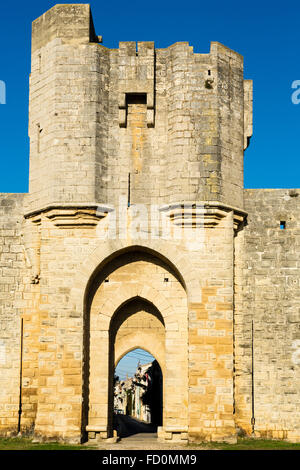 The door of Cordeliers,Aigues Mortes, Camargue gardoise, Gard, France Stock Photo