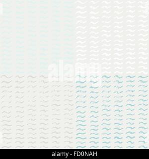 Abstract seamless grey pattern with hand drawn waves for wrapping paper. Graphic vector background. CMYK color mode Stock Vector