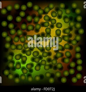 Vector abstraction. Microorganisms in water Stock Vector