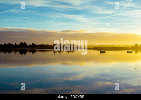 France, Brittany, Morbihan,the island of Saint Cado de Belz in the Ria d Etel. Stock Photo