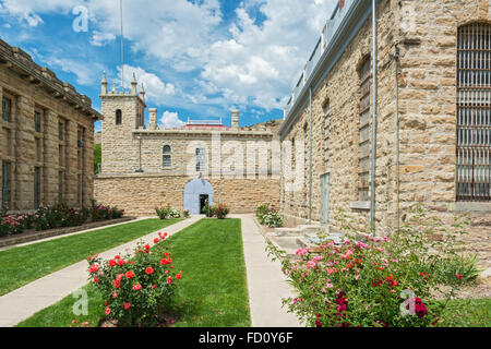 Idaho, Boise, Old Idaho Penitentiary, operated 1870-1973, Rose Garden Stock Photo