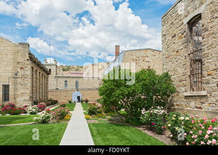 Idaho, Boise, Old Idaho Penitentiary, operated 1870-1973, Rose Garden Stock Photo