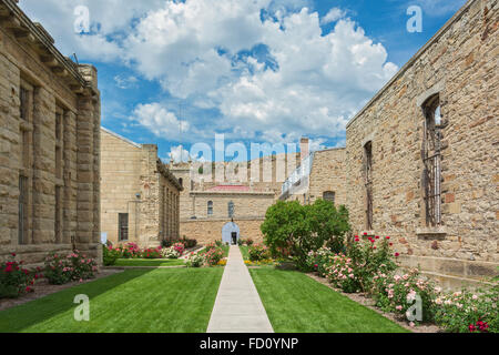 Idaho, Boise, Old Idaho Penitentiary, operated 1870-1973, Rose Garden Stock Photo