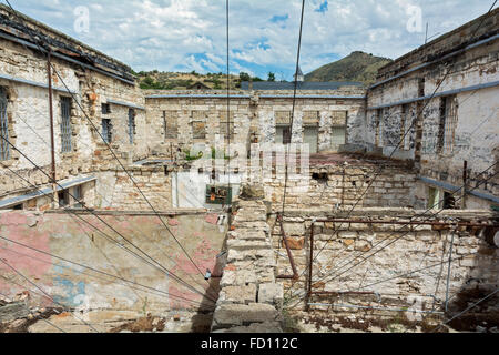 Idaho, Boise, Old Idaho Penitentiary, operated 1870-1973, 1898 Dining Hall, burned by inmates in 1973 riot Stock Photo