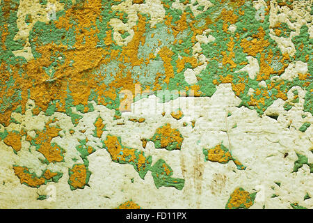 old shabby paint on a white surface Stock Photo