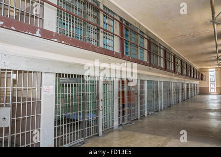 Idaho, Boise, Old Idaho Penitentiary, operated 1870-1973, cell block built 1950s Stock Photo