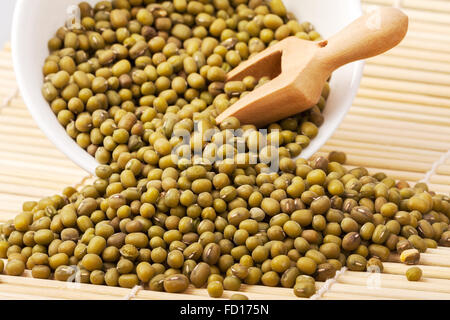 he mung or moong bean is the seed of Vigna radiata, native to the Indian subcontinent, and mainly cultivated in Philippines Stock Photo