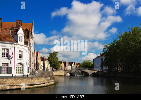 Bruges city river, Brugge, Belgium Stock Photo