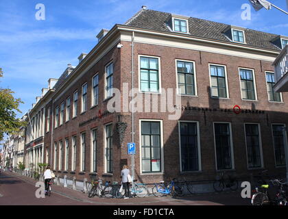 Rijksmuseum van Oudheden (National Museum of Antiquities) at Rapenburg  canal in Leiden, The Netherlands, Stock Photo