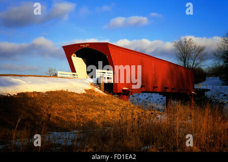 Madison County Bridge in Iowa Stock Photo