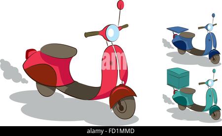 Scooter. Vector illustration isolated on a white background Stock Vector