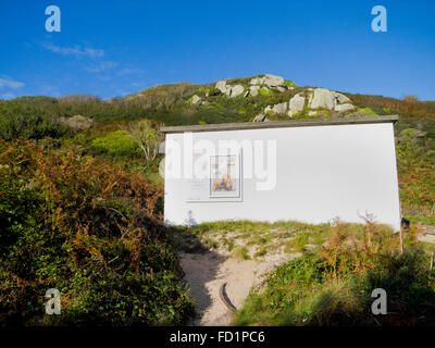 Cable Hut at the Porthcurno Telegraph Museum, Porthcurno, Cornwall, England, UK Stock Photo