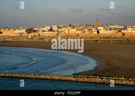 View of Rabat from Oudaia, Rabat province, Morocco Stock Photo