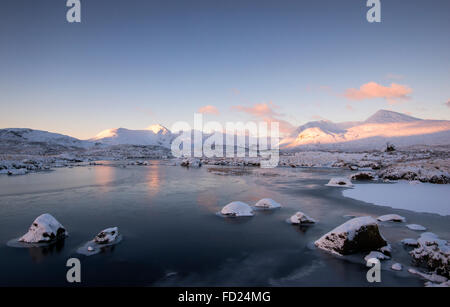 Winter morning at Loch Ba, Glencoe Scotland UK Stock Photo