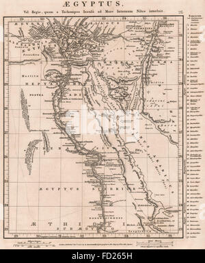 ANCIENT EGYPT: Aegyptus Arcadia Thebais Heptanomis. ARROWSMITH, 1828 old map Stock Photo