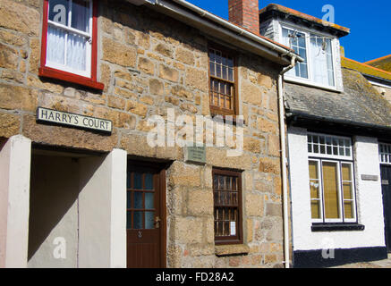 Former Home of Artist Alfred Wallis ( 1855 -1942 ), St Ives Town, Cornwall, England, UK Stock Photo