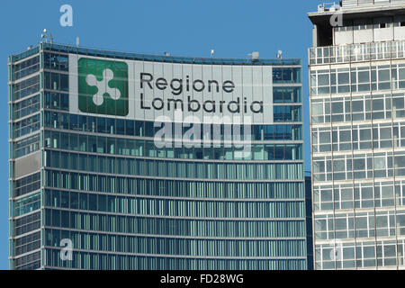 MILAN, JANUARY 13 2016: Palazzo Lombardia aka Lombardy Building main seat of the government of Lombardy