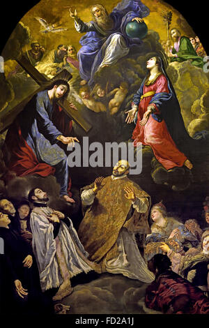 Claude Vignon 1593-1670 The Triumph of St Ignatius de Loyola France French ( St Ignatius (1491-1556) is the founder of the Society of Jesus (Jesuits) and the first superior general. Canonized in 1622, this painting illustrates this event. ) Stock Photo