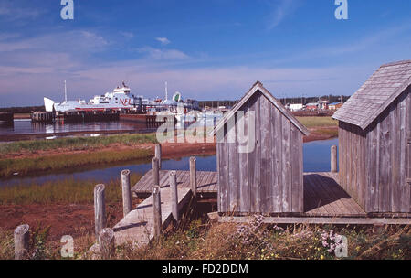 Newfoundland Ferry landing at Wood Islands Provincial Park,Prince Edward Island Stock Photo