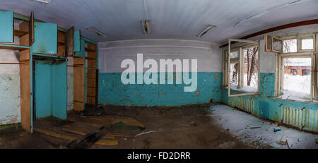 The office in the abandoned factory Stock Photo