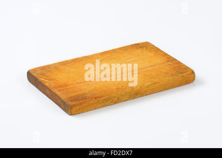 old rectangular wooden chopping board Stock Photo