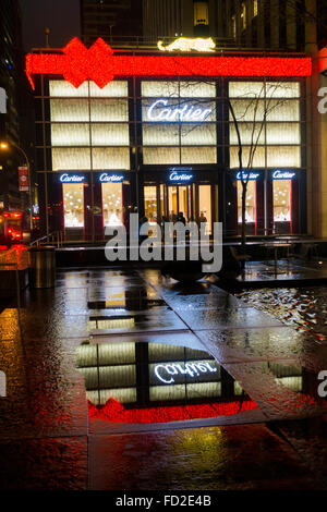 Christmas lights in New York City Stock Photo