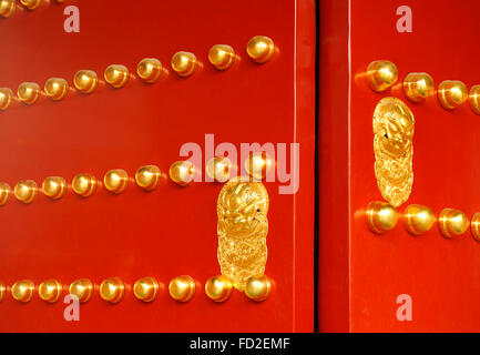 Chinese gate as seen in the Forbidden City and the Temple of Heaven in Beijing Stock Photo