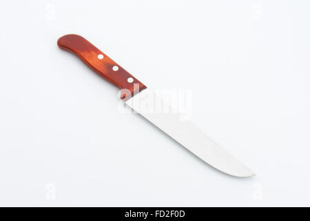 Slicing knife with wooden handle Stock Photo