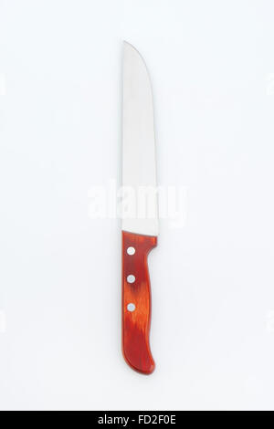 Slicing knife with wooden handle Stock Photo