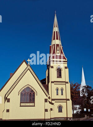 The Three Churches,Mahone Bay,Nova Scotia Stock Photo