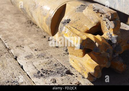 oil rig drill bit with drilling pipe Stock Photo - Alamy