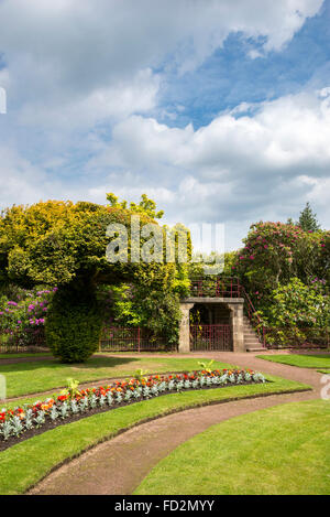 Early summer planting in the Victorian flower garden at Wentworth castle gardens near Barnsley, Yorkshire, England. Stock Photo