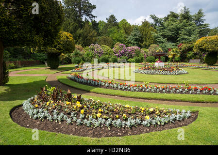 Early summer planting in the Victorian flower garden at Wentworth castle gardens near Barnsley, Yorkshire, England. Stock Photo