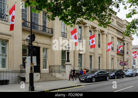 Canada House on Trafalgar Square, London. Embassy of Canada in England. Canadian High Commission Stock Photo