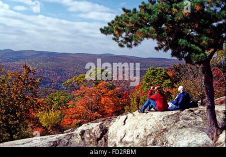 Looking out fall color from Bear Mountain State Park,New York Stock Photo