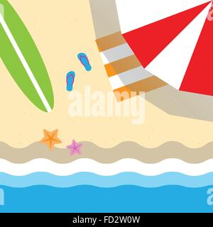 Aerial view of beach illustration Stock Vector Image & Art - Alamy