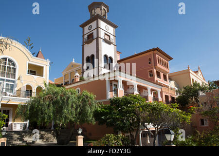 The gardens of the Gran Hotel Bahia del Duque at the Costa Adeje in Tenerife, Spain. Stock Photo