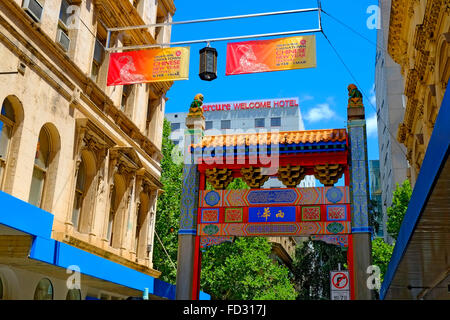 China Town Melbourne Australia Victoria Coastal Capital Stock Photo