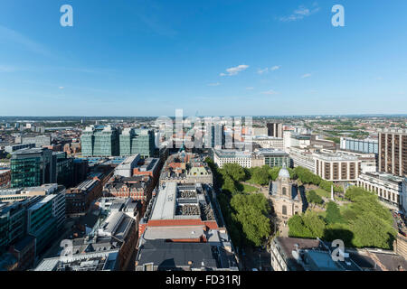 An aerial view of Birmingham City Centre. Stock Photo